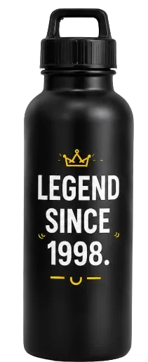 Legend Since 1998 custom water bottle