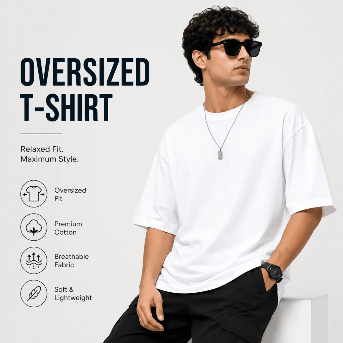 Custom Oversized T-Shirt — personalized T-Shirts with live preview, India